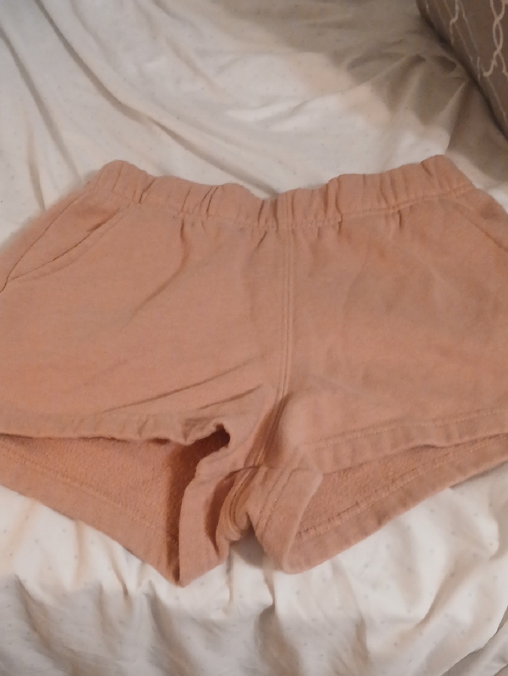 The North Face Women's Terry Athletic Shorts in Peach